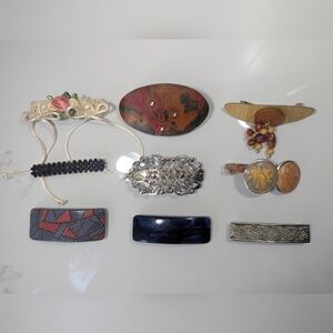 Vintage Hair Barrettes Lot of 9 – 80s 90s Statement Hair Accessories